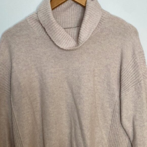 Hyba Women Light Pink Long Sleeve Turtleneck Knit Tunic Sweater Size Large - Picture 4 of 13